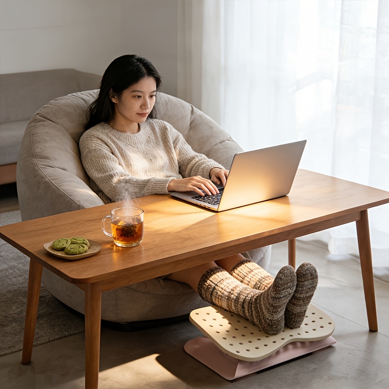 Footrest Under Desk - Draagbare voetsteun met gaatjes, ergonomische ondersteuning